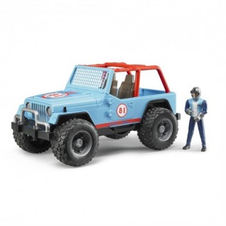 BRUDER Jeep Cross Safari Aracı Kasklı Pilotu Mavi