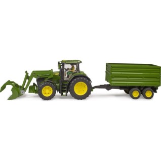 BRUDER John Deere 7r 350 Kepçeli Traktör ve Römork