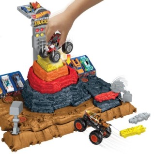 MATTEL Hot Wheels Monster Trucks Arena Smashers Bone Shaker Ultimate Crush Yard Oyun Seti