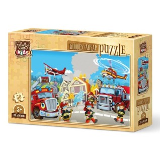 ART PUZZLE Kids Kahraman İtfaiyeciler 50 Parça Ahşap Puzzle