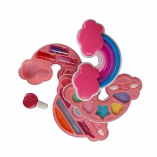 SUNMAN Gökkuşağı Şekilli 3 Katlı Makyaj Güzellik Seti