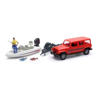 SUNMAN Jeep Wrangler W/ Fishing Boat Set