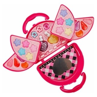 SUNMAN Pretty Pinky 3 Katlı Pembe Çantalı Makyaj Seti