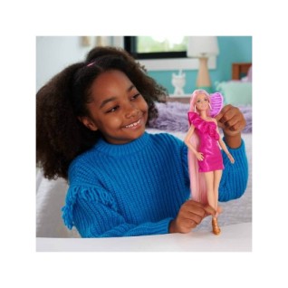 MATTEL Barbie Muhteşem Saçlı Bebekler Pembe Saçlı Bebek