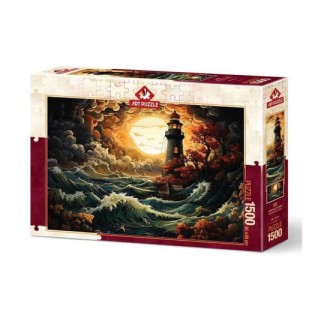 ART PUZZLE Fırtınada Deniz Feneri 1500 Parça Puzzle