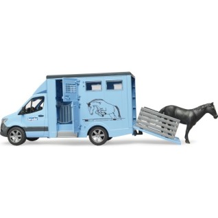 BRUDER Mercedes Benz Sprinter At Nakil Aracı ve Siyah At