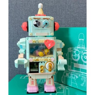 SEHER Jakı Yapı  Blokları Gashapon Robot 638 Parça Yeşil