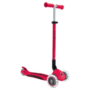 GLOBBER Elite Deluxe Işıklı Scooter - Kırmızı Yeni