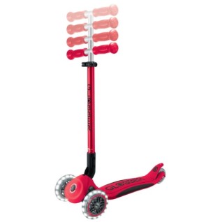 GLOBBER Elite Deluxe Işıklı Scooter - Kırmızı Yeni