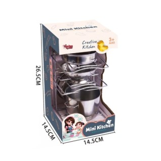 VARDEM 7 Parça Raflı Çelik Tencere Tava Seti