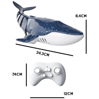SEHER 2.4 Ghz Uzaktan Kumandalı Yüzen Full Fonksiyon Şarjlı Su Püskürten Beyaz Köpekbalığı