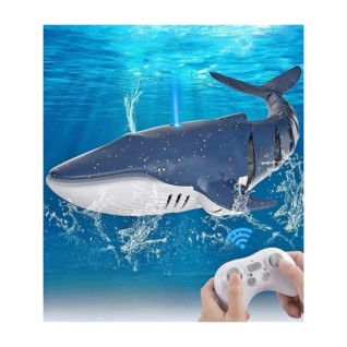 SEHER 2.4 Ghz Uzaktan Kumandalı Yüzen Full Fonksiyon Şarjlı Su Püskürten Beyaz Köpekbalığı