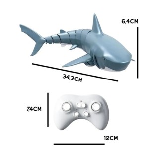 SEHER 2.4 Ghz Uzaktan Kumandalı Yüzen Full Fonksiyon Şarjlı Su Püskürten Beyaz Köpekbalığı