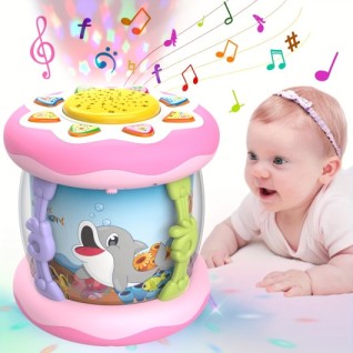 SEHER Etkileşimli Okyanus Müzikal Projektör Pembe