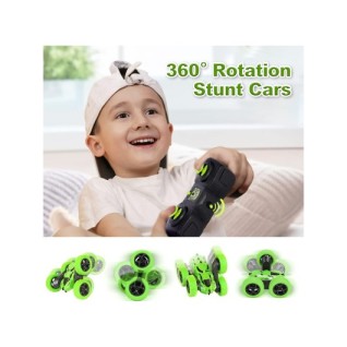 SEHER Uzaktan Kumandalı Takla Atan Araba 360 Derece Döner Full Fonksiyonlu Araba Yeşil