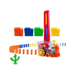 CANDA OYUNCAK Pilli Dominolu Tren Kutulu 80 Parça Domino Taşı Dizen