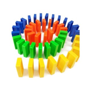 CANDA OYUNCAK Pilli Dominolu Tren Kutulu 80 Parça Domino Taşı Dizen