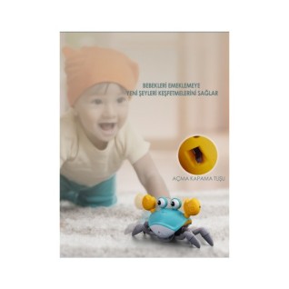 SEHER Şarjlı Müzikli Hareketli Oyuncak Yengeç Yürüme Yardımcısı Otomatik Sensörlü