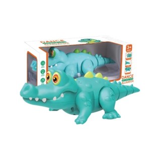 SEHER Emeklemeye Yardımcı Pilli Işıklı Müzikli Yürüyen Tatlı Timsah Mavi