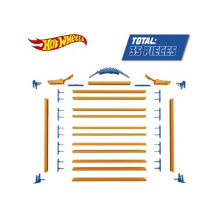MATTEL Hot Wheels Racentrack 44 Adet Araba Için Depolama Rafı ve Yol Pisti