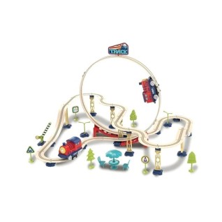 SEHER Şehir İstasyonu 75 Parça Demiryolu - 360° Dönme Hareketi & Pilli Tren Seti