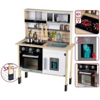 SMOBY Sesli ve Işıklı Miele Aksesuarlı Ahşap Mutfak Seti