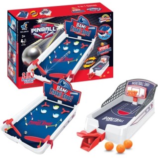CANDA OYUNCAK Masaüstü Basketbol ve Pinball 2ın1 Oyun Seti