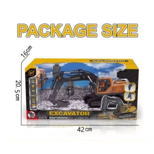 SEHER Uzaktan Kumandalı Metal Alaşımlı Mühendislik Serisi Excavator 14 Kanallı