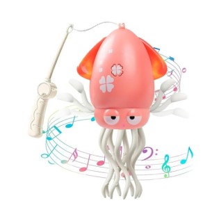 CANDA OYUNCAK Dans Eden Dansçı Ahtapot Sensörlü Sarjlı Ledli  Işıklı ve Müzikli Pembe