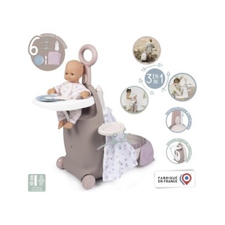 SMOBY Baby Nurse 3'ü 1 Arada Oyuncak Bebek Seyahat Seti