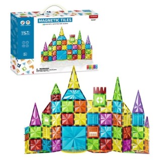 SEHER Manyetik Tiles Renkli 75 Parça Manyetik Bloklar
