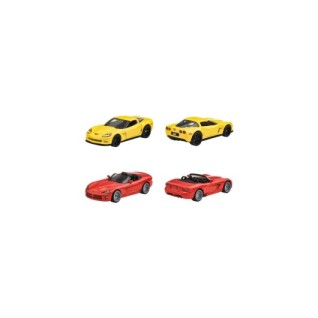 MATTEL Hot Wheels 1:64 Hot Wheels Premium Car Culture 2'li Paket 2002 Corvette Z06 - 2003 Dodge Vıper Srt-10