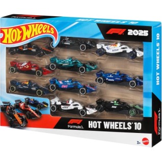MATTEL Hot Wheels Hot Wheels® Formula 1 10'lu Araba Seti, 2025 Sezonu F1 Yarış Takımının 1:64 Ölçekli