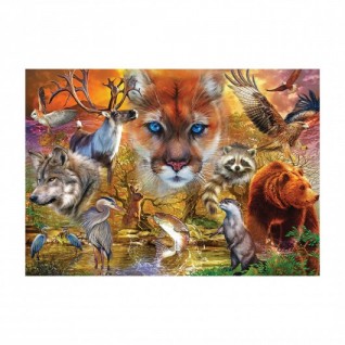 KS 1000 Parça Puzzle North American Animals 